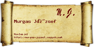 Murgas József névjegykártya